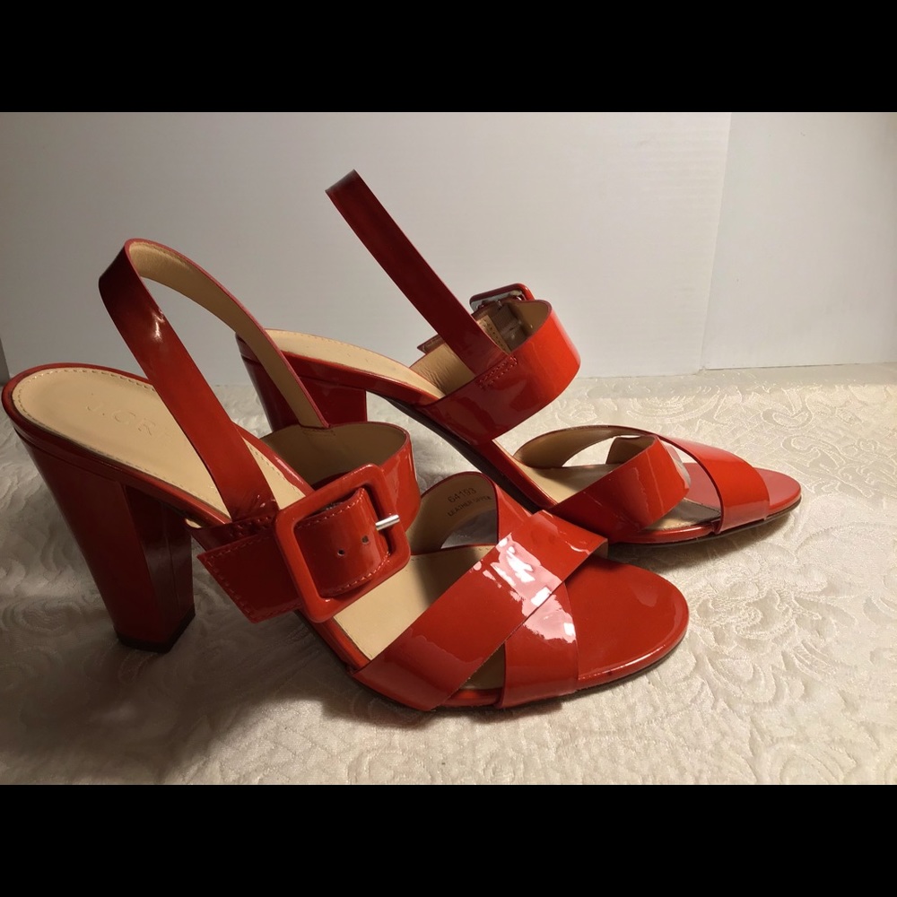 Orange Red Tall Sandals by J Crew